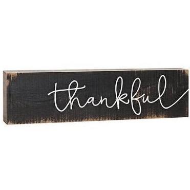Hot Sale! P. Graham Dunn Small Wooden Thankful Sign for Multiple Places