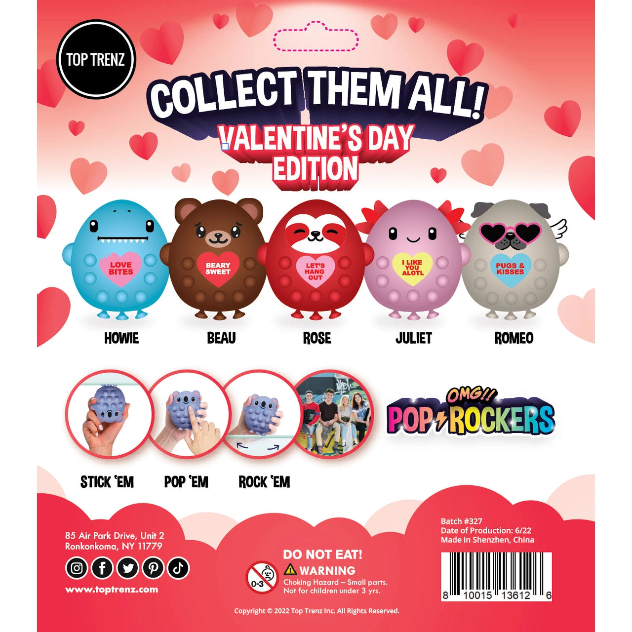 Hot! OMG Pop Rockers Valentine's Day Edition - Stick, Pop & Rock!