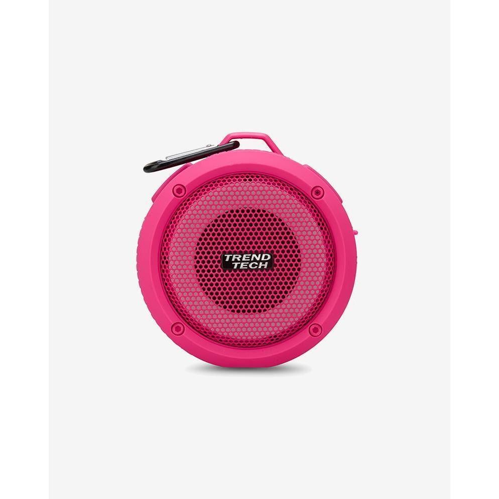 Hot Deal! Trend Tech Brands All-Weather Neon Pink Bluetooth Speaker with Super Sound