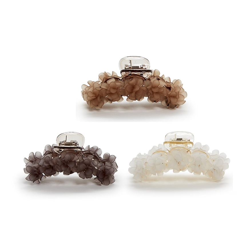 2 Pieces Assorted Floral Claw Clips in Chic Colors
