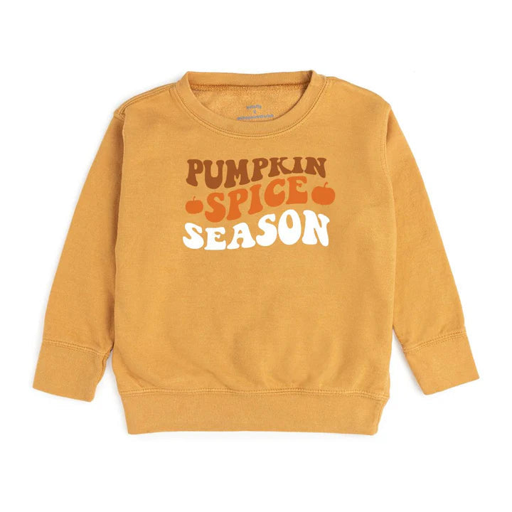 Adorable Toddler Unisex Mustard Pumpkin Spice Season Sweatshirt