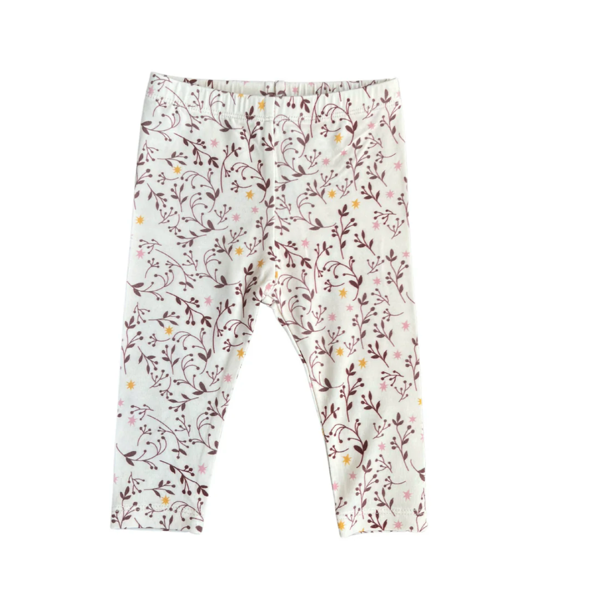 Exclusive Baby Sprouts Floral Vines Blush Basic Leggings for Everyday Kids' Wear