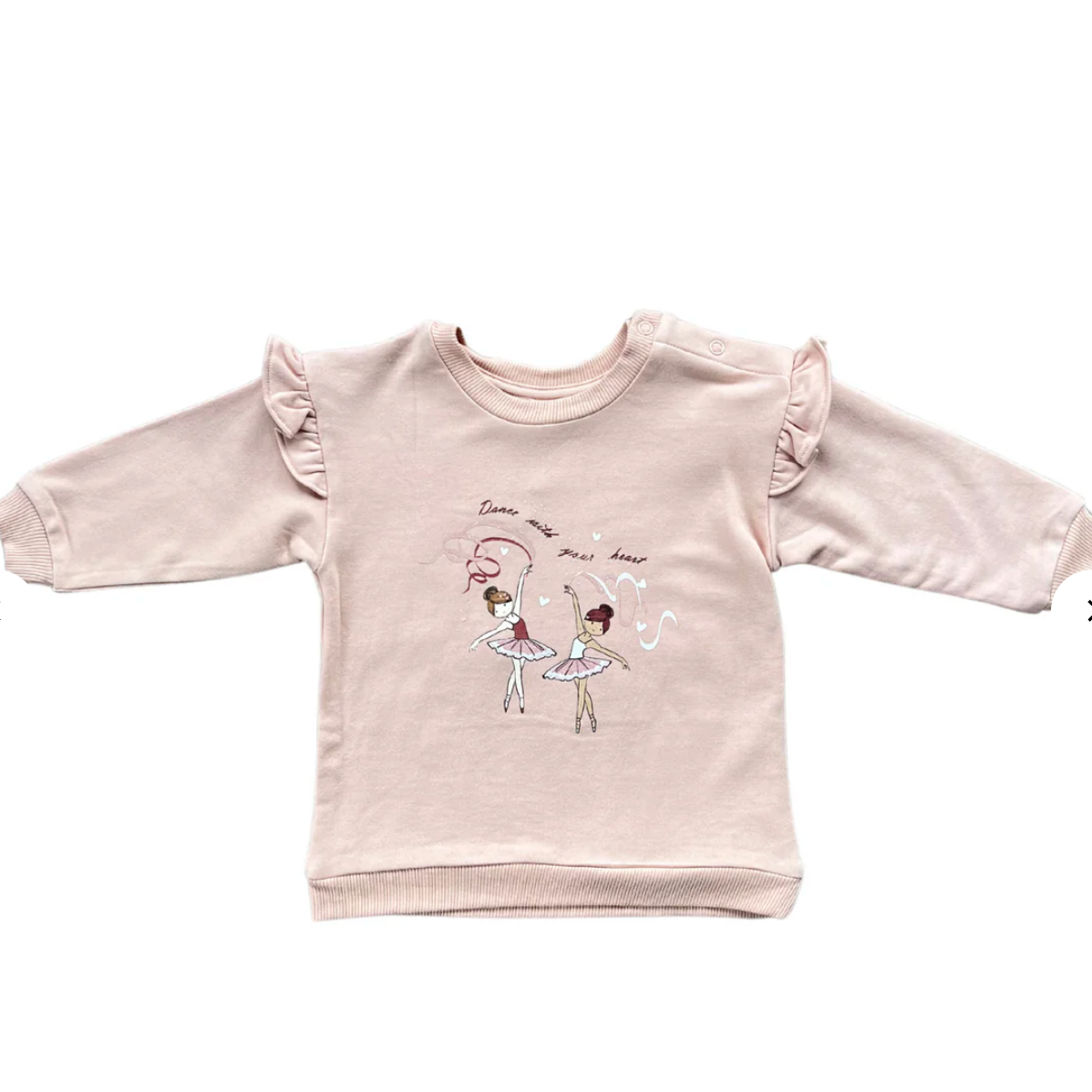 Charming Baby Sprouts Ruffle Sweatshirt - Ideal for Girls' Daily Wear