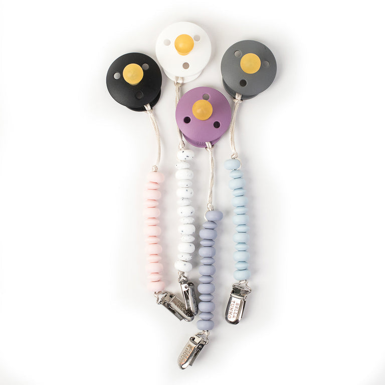 Pink Bella Tunno Silicone Pacifier Clip - Stylish & Safe for Babies