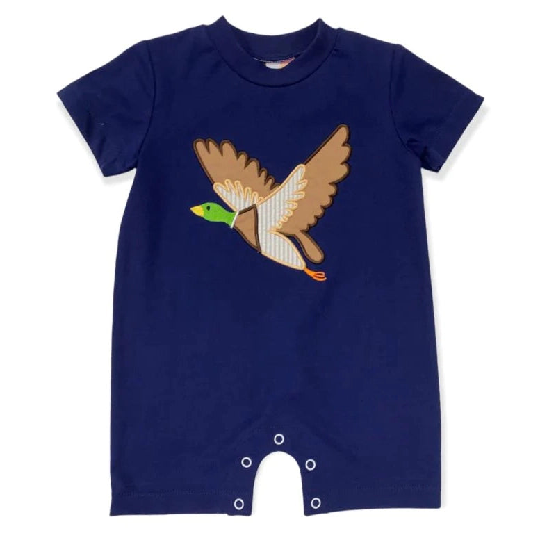 Hot Sale! Banana Split Mallard Duck Applique Baby Romper