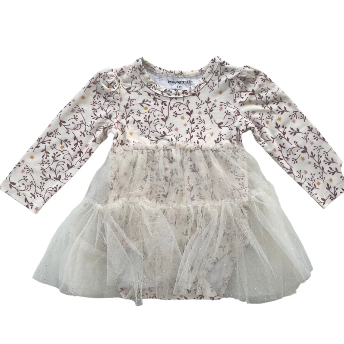Baby Sprouts Elegant Tulle Bodysuit Dress - Ideal for Any Occasion