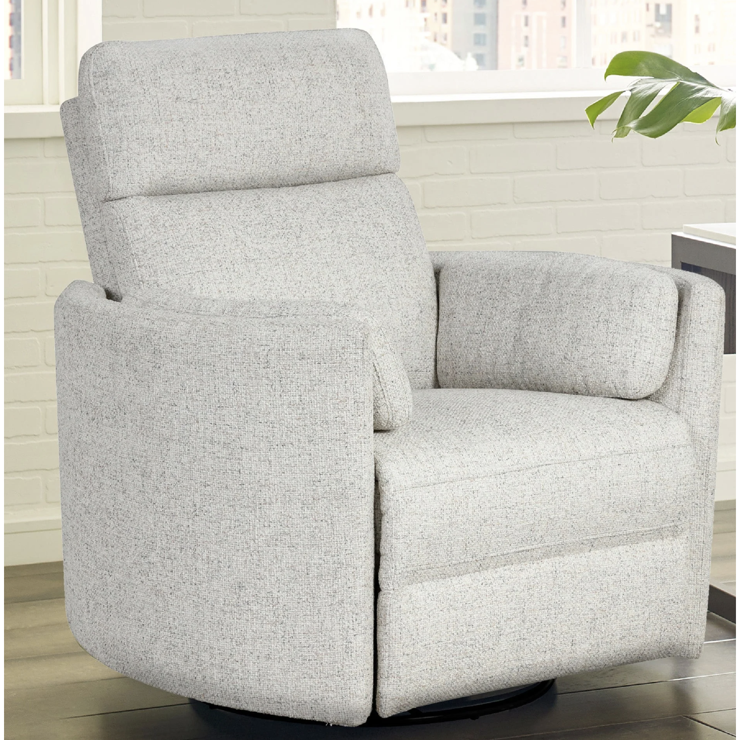 Parker House Radius Plus Power Swivel Glider Recliner in Quartz/Natural Elegance