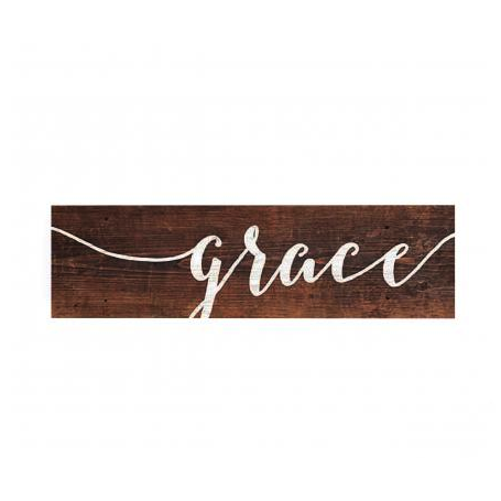 P. Graham Dunn Small Pine Wooden Sign with Grace Message - Perfect Decorative Item