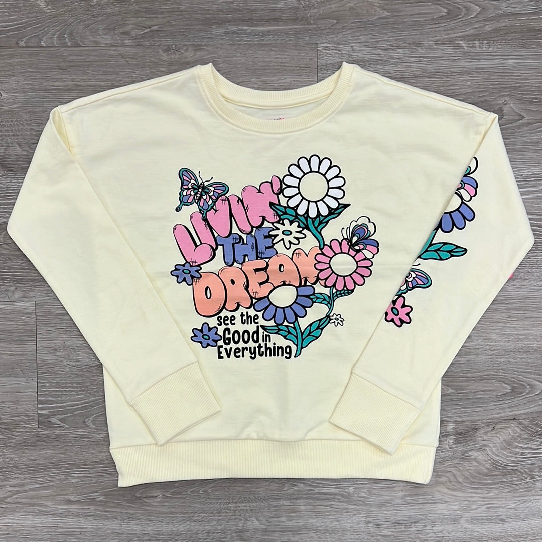Pear Sorbet Paper Flower Graphic Sweatshirt for Dream - Living