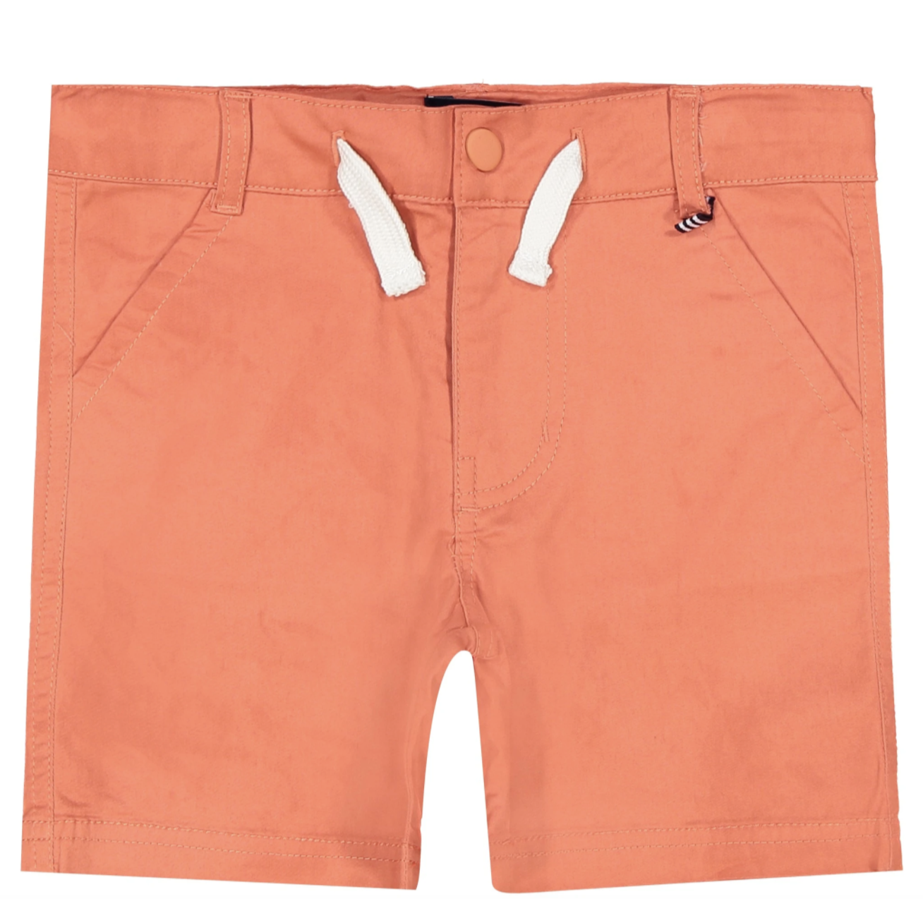 Andy & Evan Stylish Coral Boys Twill Shorts - On Sale