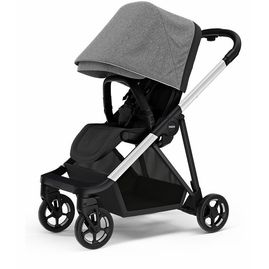 Thule Shine City Stroller - Grey Melange on Aluminum for Newborns to Toddlers