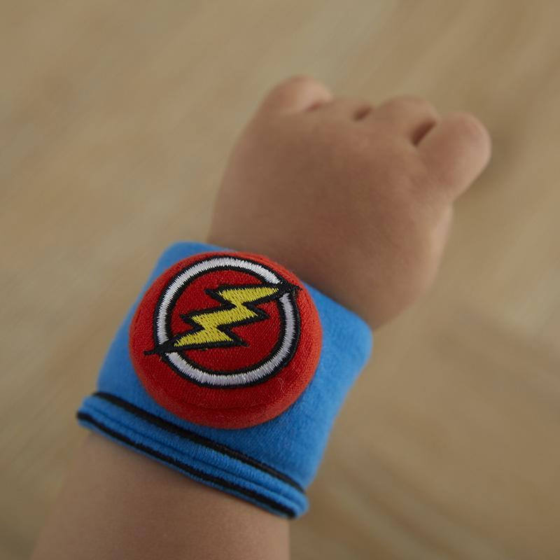Asweets Lightning Superhero-themed Baby Wrist Rattles - Set of 2, Ideal for Newborns