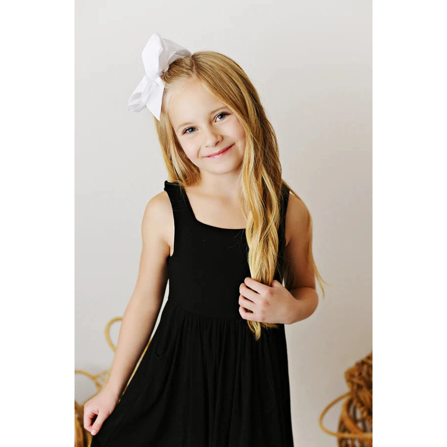 Hot! Swoon Baby's Black Bamboo Pocket Dress