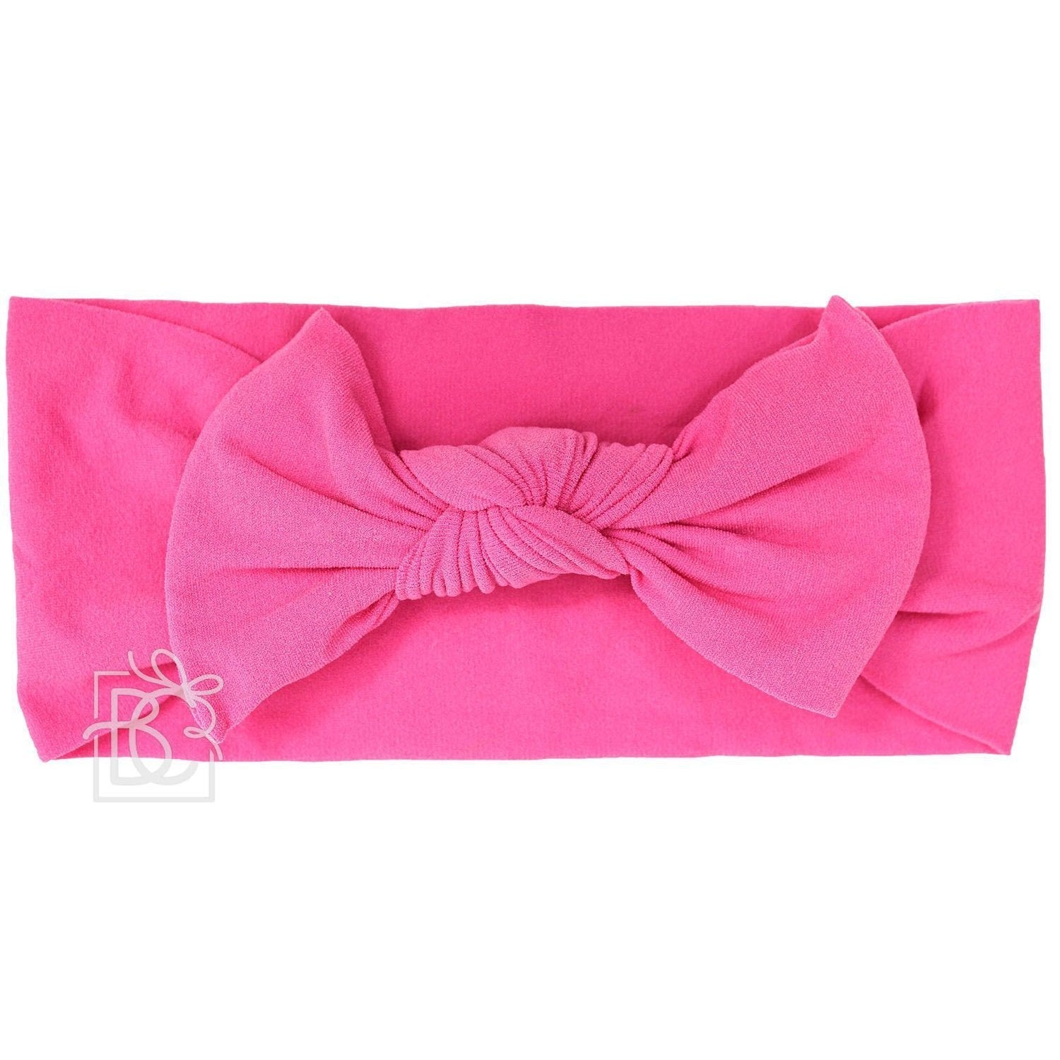 Beyond Creations Elastic Pantyhose Headband with Square Knot Bow for 0 - 3 Months Babies