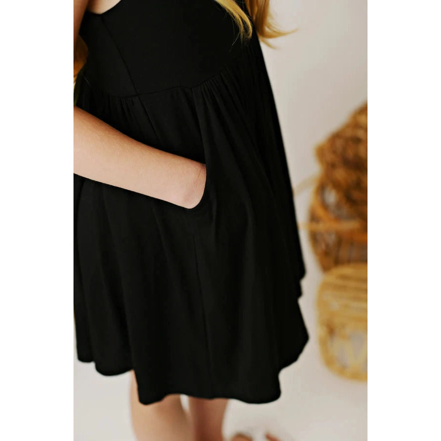 Hot! Swoon Baby's Black Bamboo Pocket Dress
