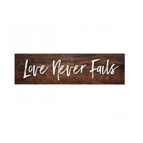 P. Graham Dunn Small Wooden Sign: Love Never Fails - Must - Have Decor