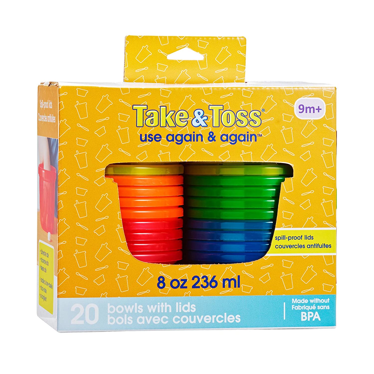 The First Years Take & Toss 8oz Bowls (20-Pack) - Ideal for Kids 9m+