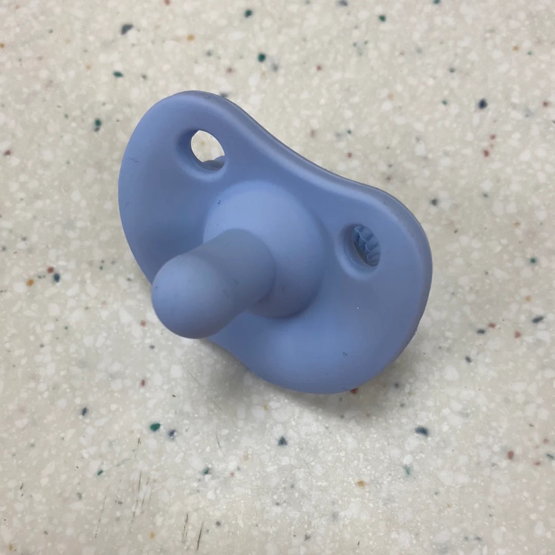 Special Baby Blue Three - Hearts Round Silicone Soother