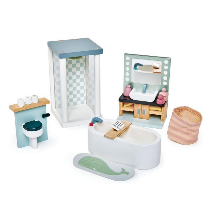 Tender Leaf Toys Stylish 1:12 Scaled Doll House Bathroom Furniture Set
