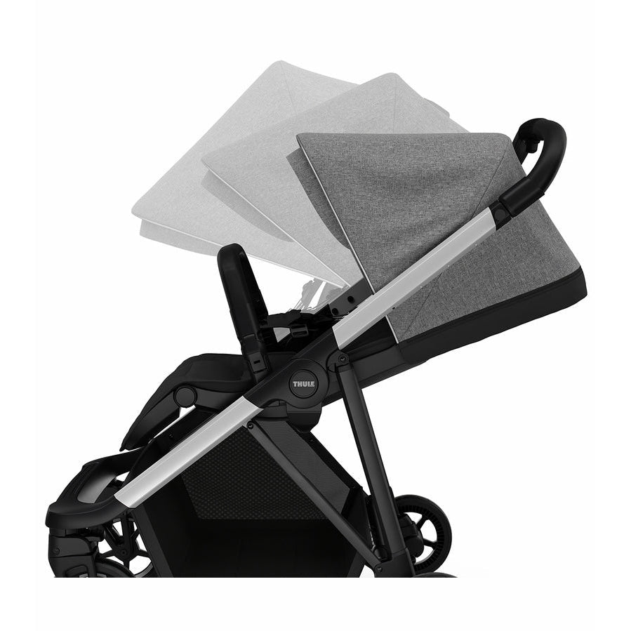 Thule Shine City Stroller - Grey Melange on Aluminum for Newborns to Toddlers
