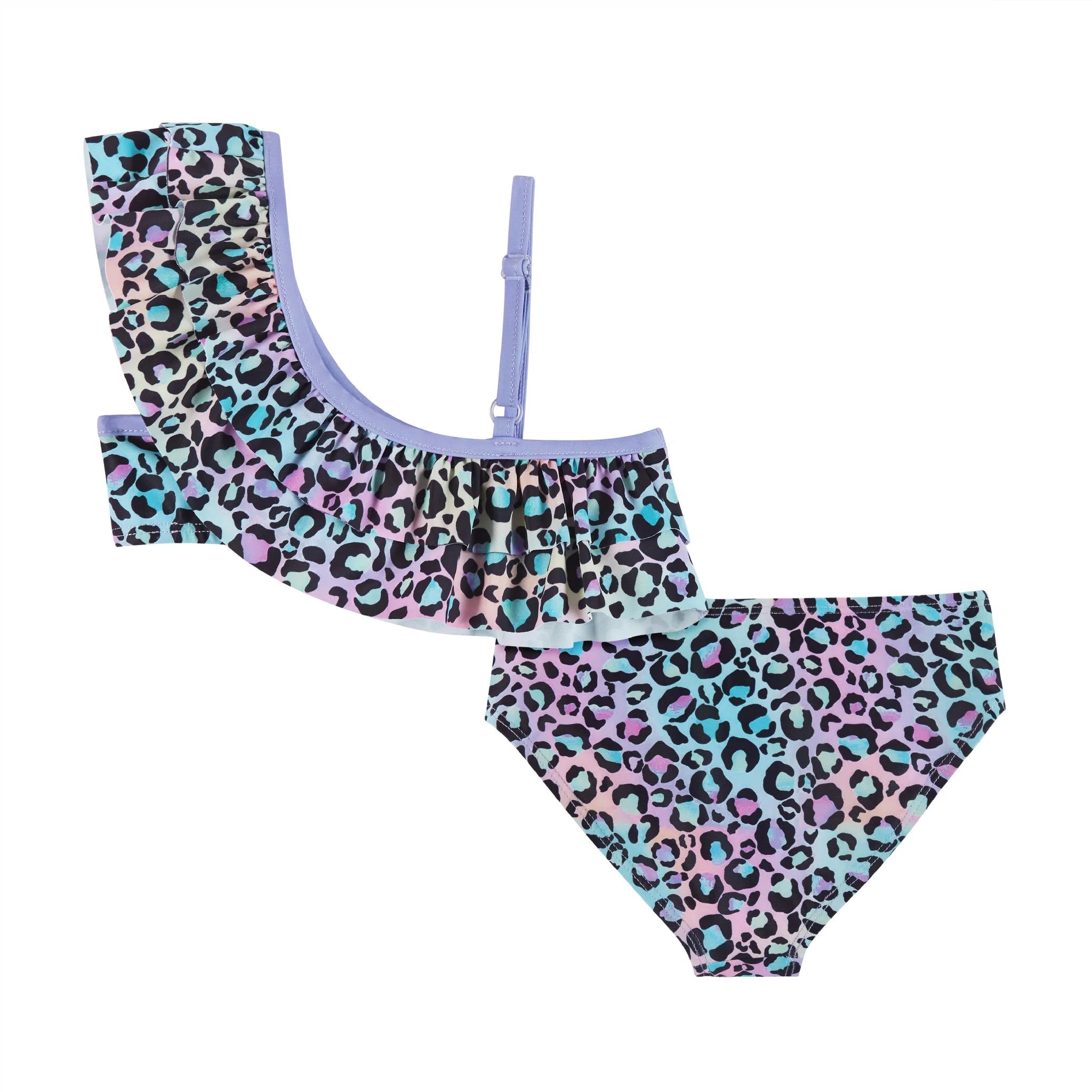 Hot Deal! Andy & Evan Girls' UPF 50+ Ombre Leopard Bikini Set