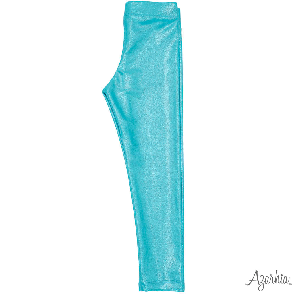 Turquoise Azarhia Shimmering Fashionable Leggings