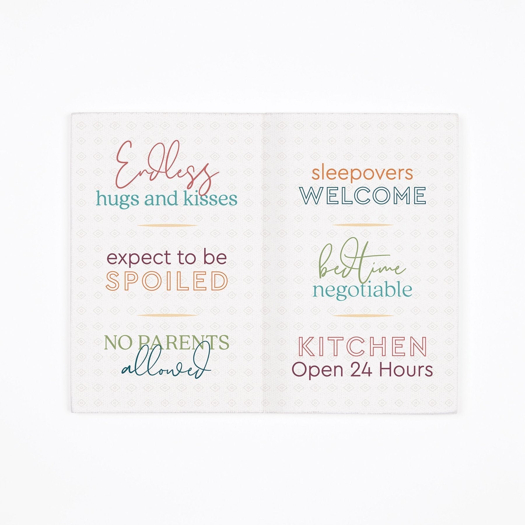 P. Graham Dunn Grandparents House Rules Keepsake Card - Ideal Gift