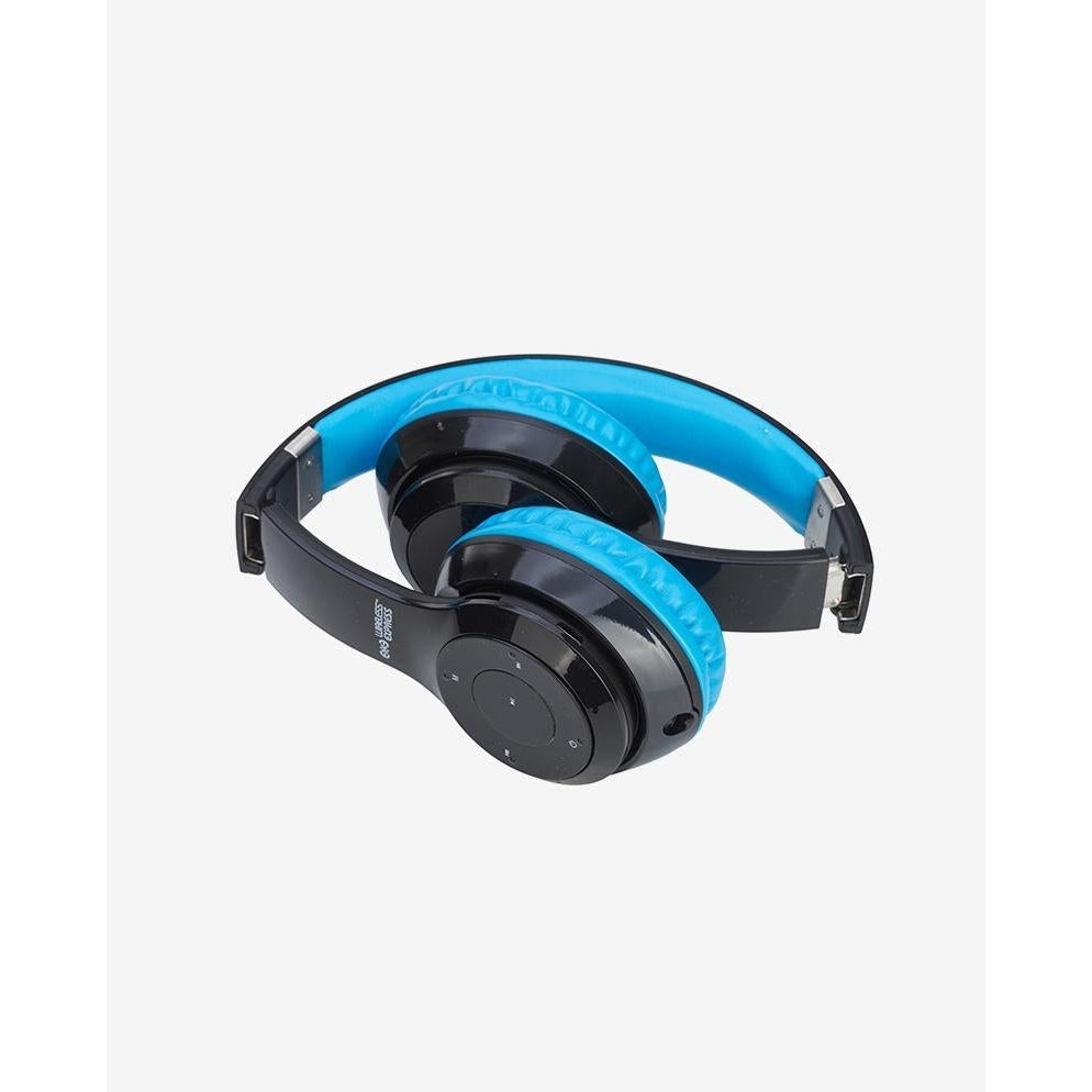 Hot Deal! Trend Tech Brands Bluetooth Stereo Designer Headphones in Stylish Black/Blue