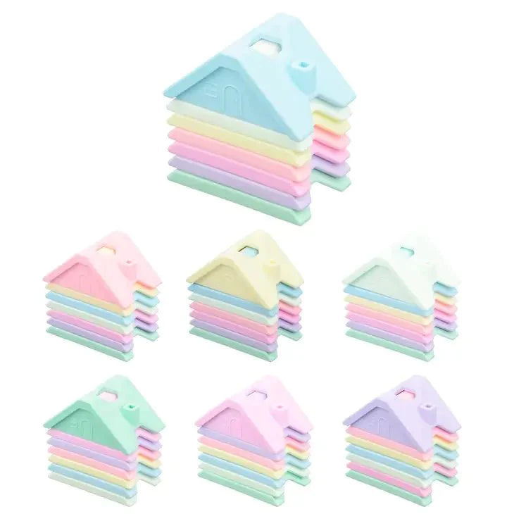 Three Hearts Silicone House Building Stackers - Great Deal!