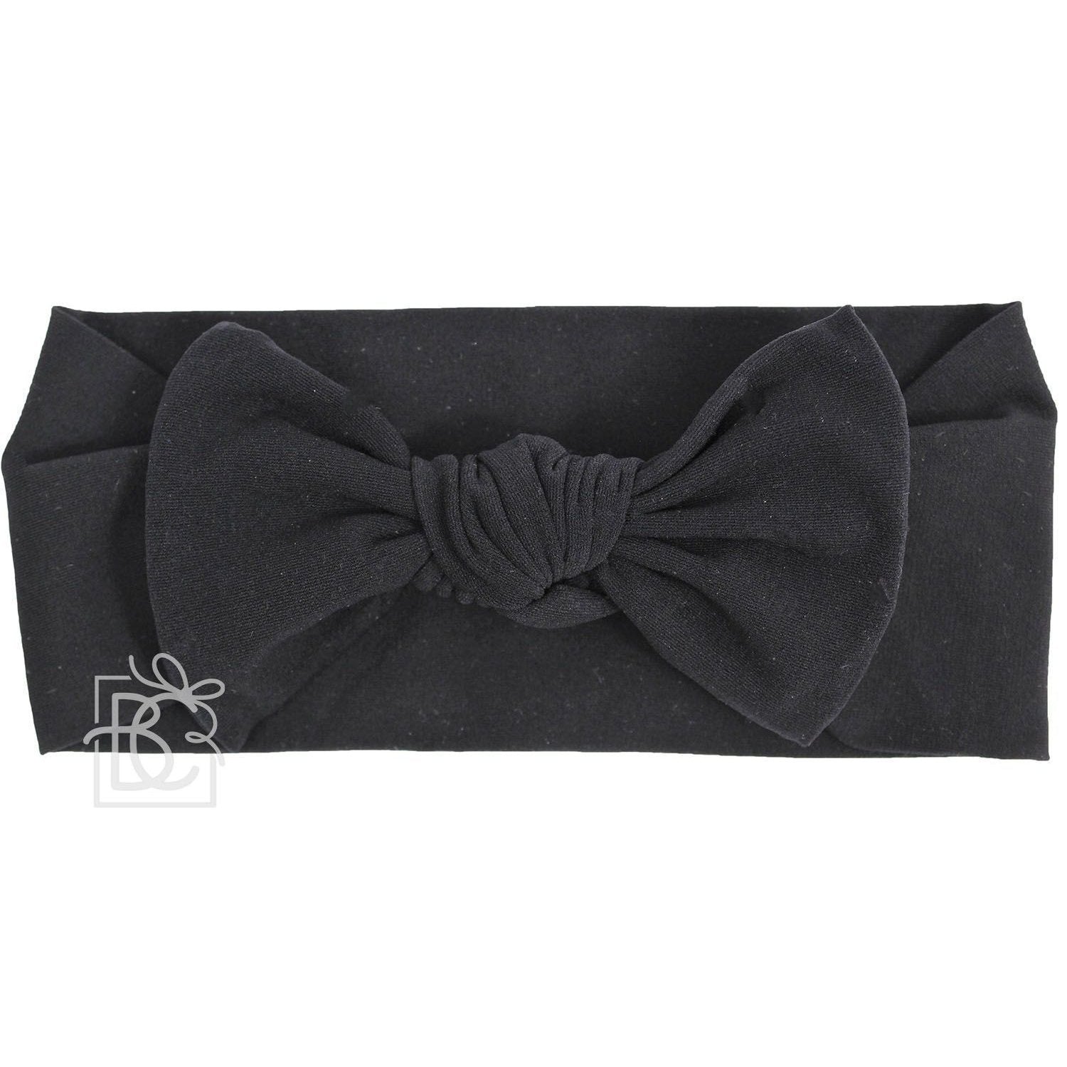 Beyond Creations Elastic Pantyhose Headband with Square Knot Bow for 0 - 3 Months Babies