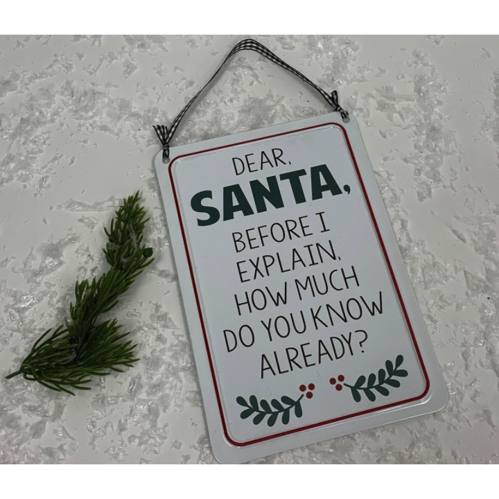 Hot Sale! 8-Foot Trade Cie Metal Sign Featuring Santa Before Explanation