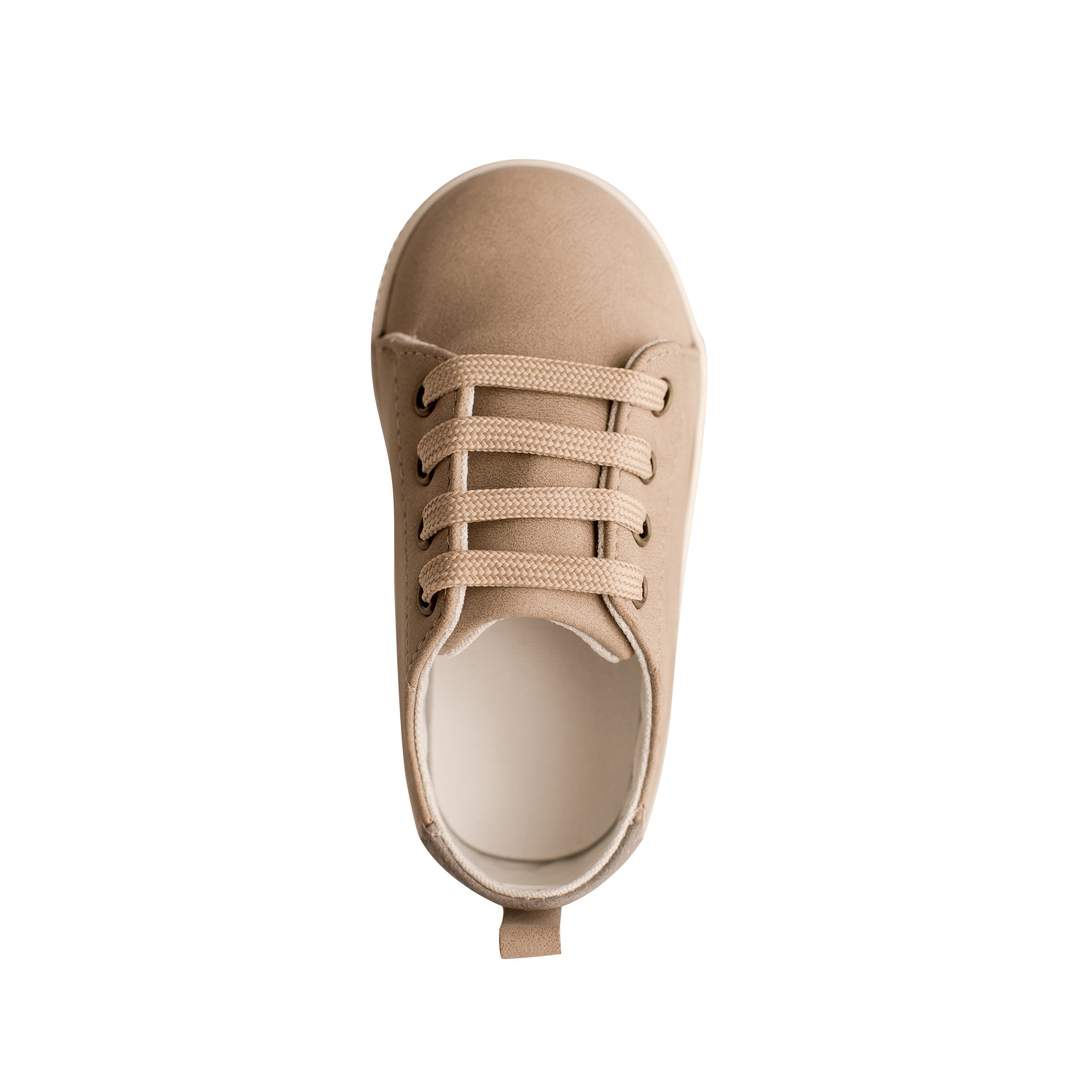 Hot Sale! Durable Baby Deer Lennon Toddler Khaki Textile Sneakers with Heel Loops