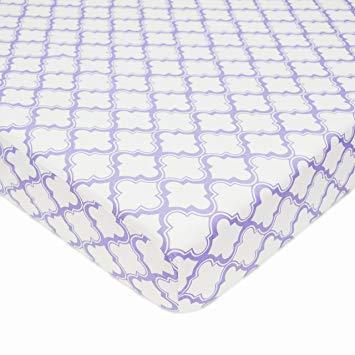 High - Quality American Baby Company Cotton Percale Crib Sheet with Geometric Shapes