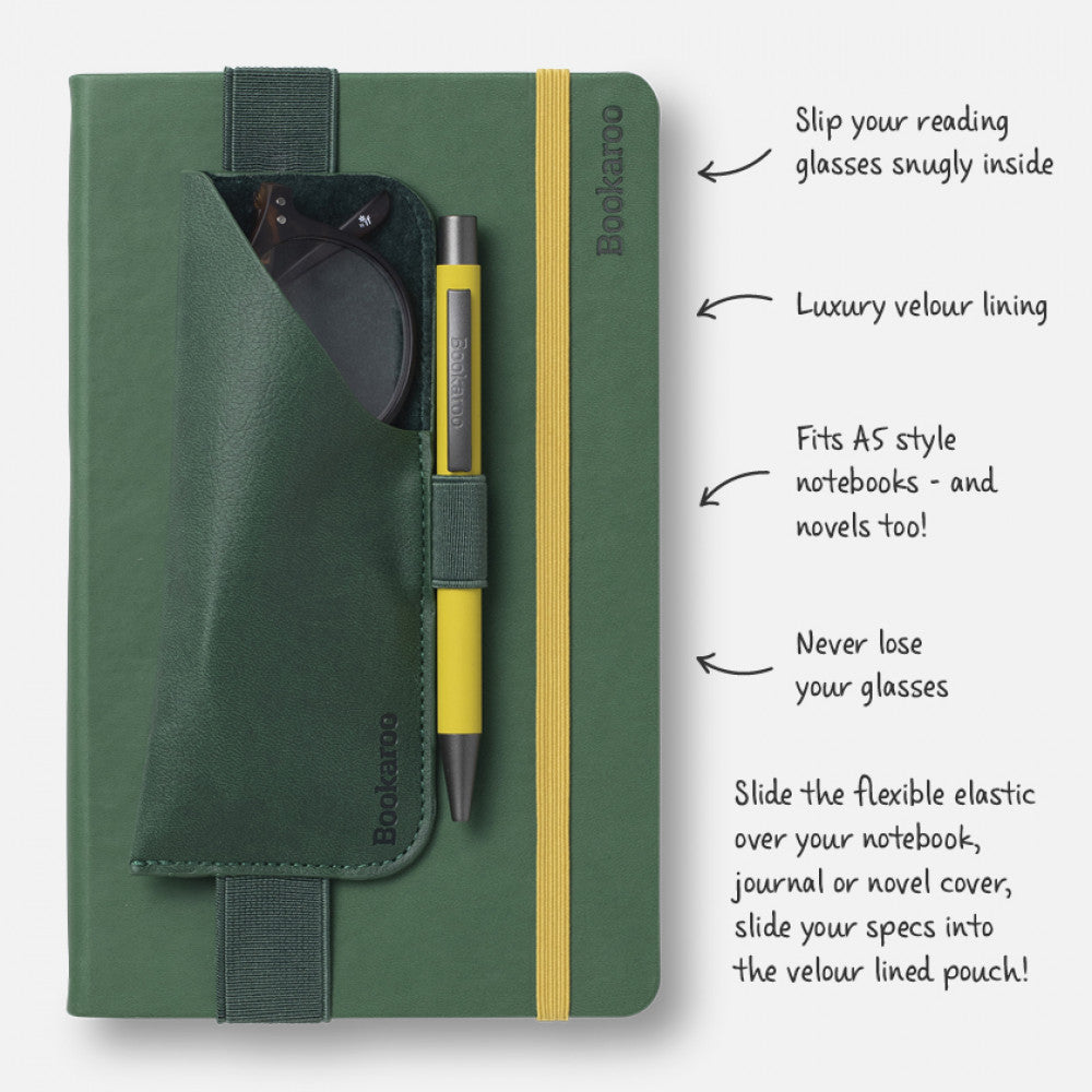 Bookaroo Flexible Elastic Glasses Case for Notebooks and Novels