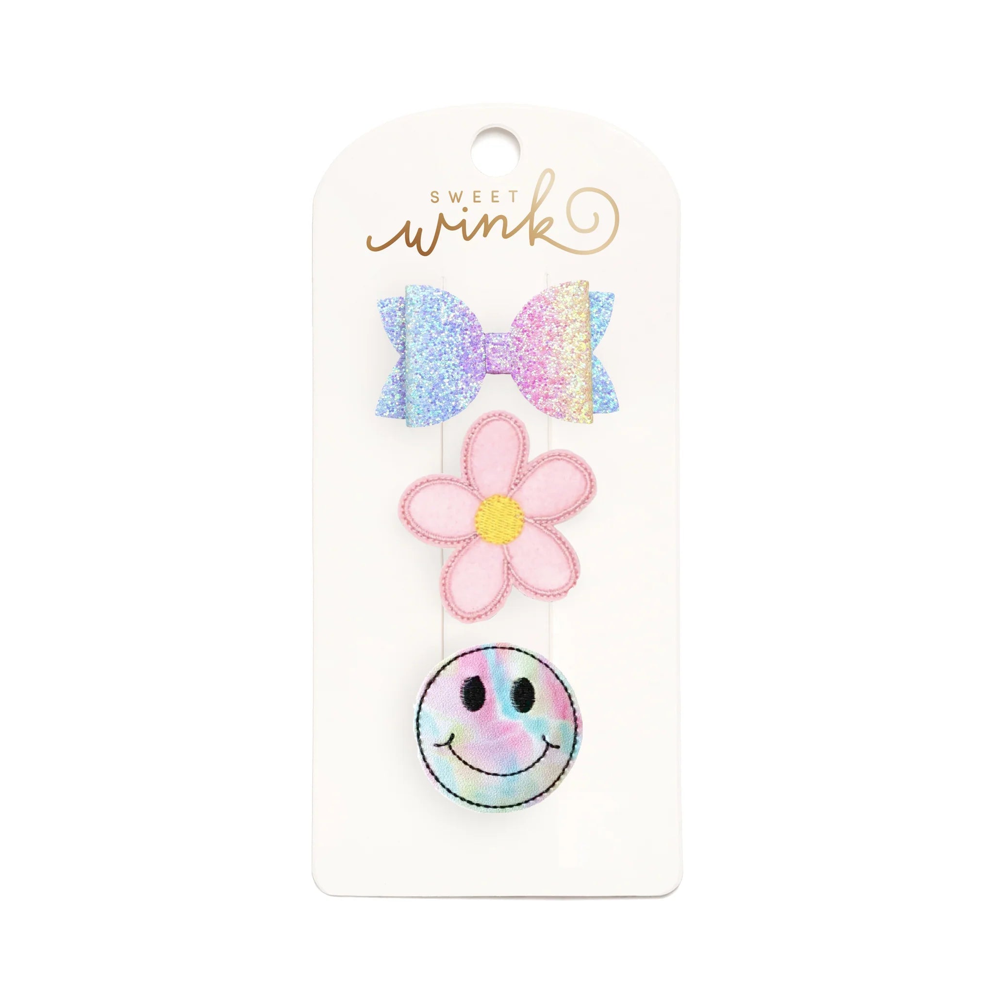 Sweet Wink Springtime Good Vibes Hair Clip Set for Little Girls