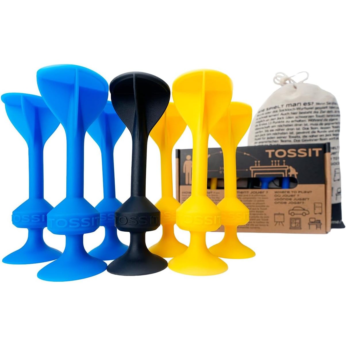 TOSSIT Suction Cup Darts Game - Assorted Colors, Great for Family Fun