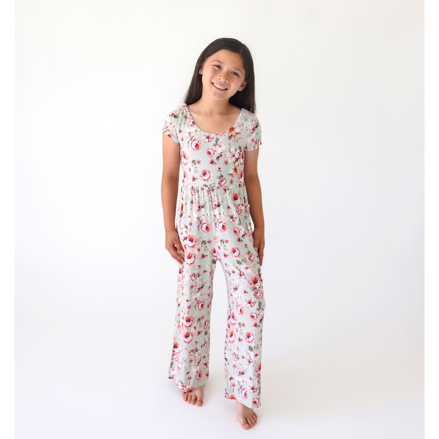 Hot Sale! Posh Peanut Millicent Short - Sleeve Wide - Leg Scoop - Back Jumpsuit for Fashion Lovers