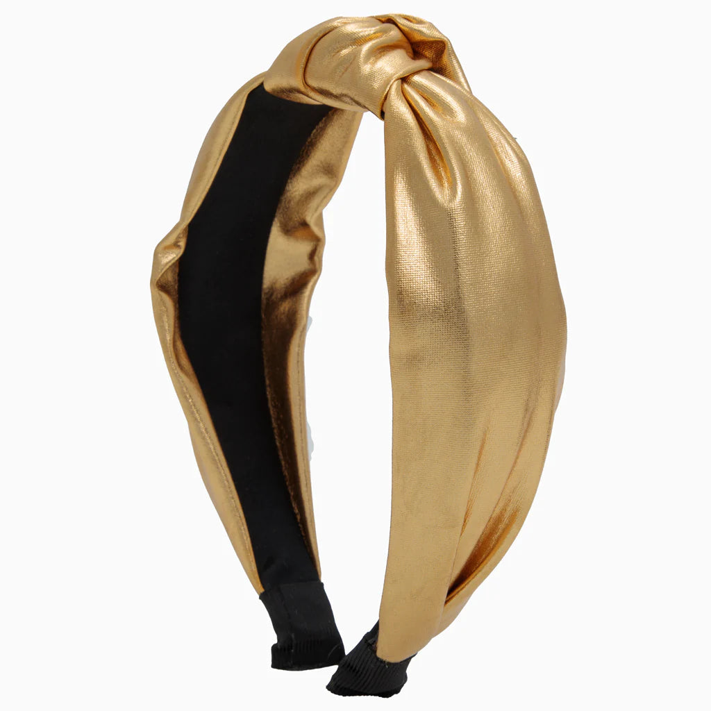 Azarhia Gold Top Knot Headband - Super Cute & Comfy