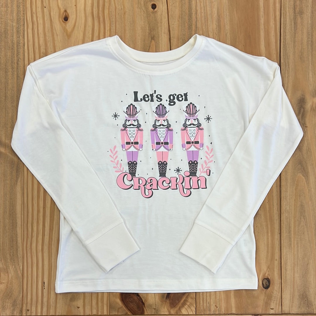 Hot Deal! Paper Flower Nut Cracker Holiday Long Sleeve T - Shirt for Festive Fun