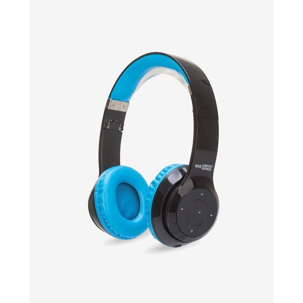 Hot Deal! Trend Tech Brands Bluetooth Stereo Designer Headphones in Stylish Black/Blue