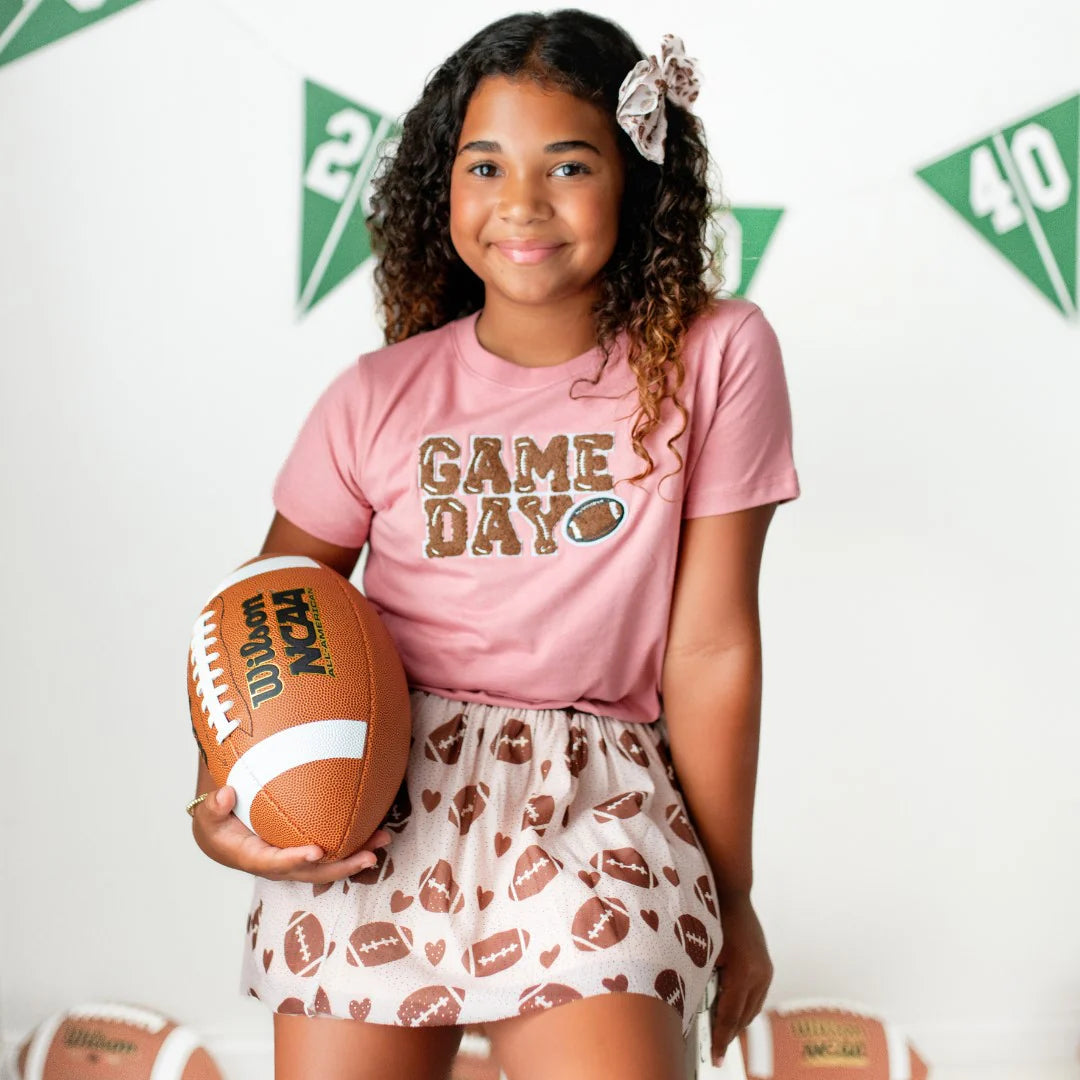 Hot Sale! Dusty Rose Game Day Short Sleeve T - Shirt for Kids