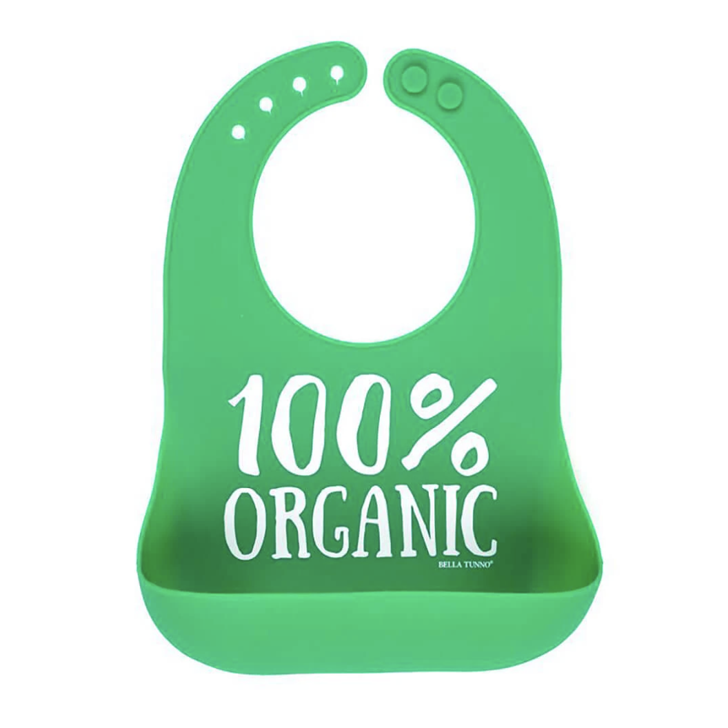 Bella Tunno 100% Organic Wonder Silicone Bib with Adjustable Neck