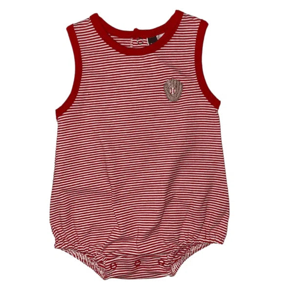 Hot Sale! Boys' Baseball Bubble with Red Stripe Banana Split Design