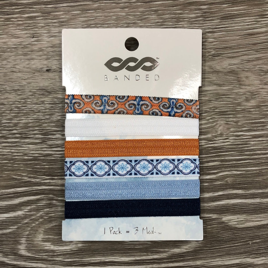 Banded2gether Elastic Narrow Hair Ties - Barcelona Bound Style