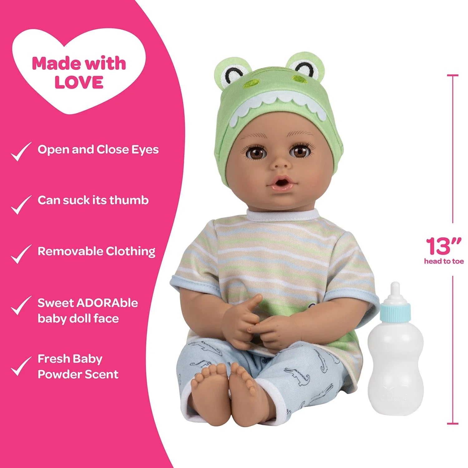 Adora Playtime: Discounted 5-Piece Later Alligator Baby Doll Set for Kids