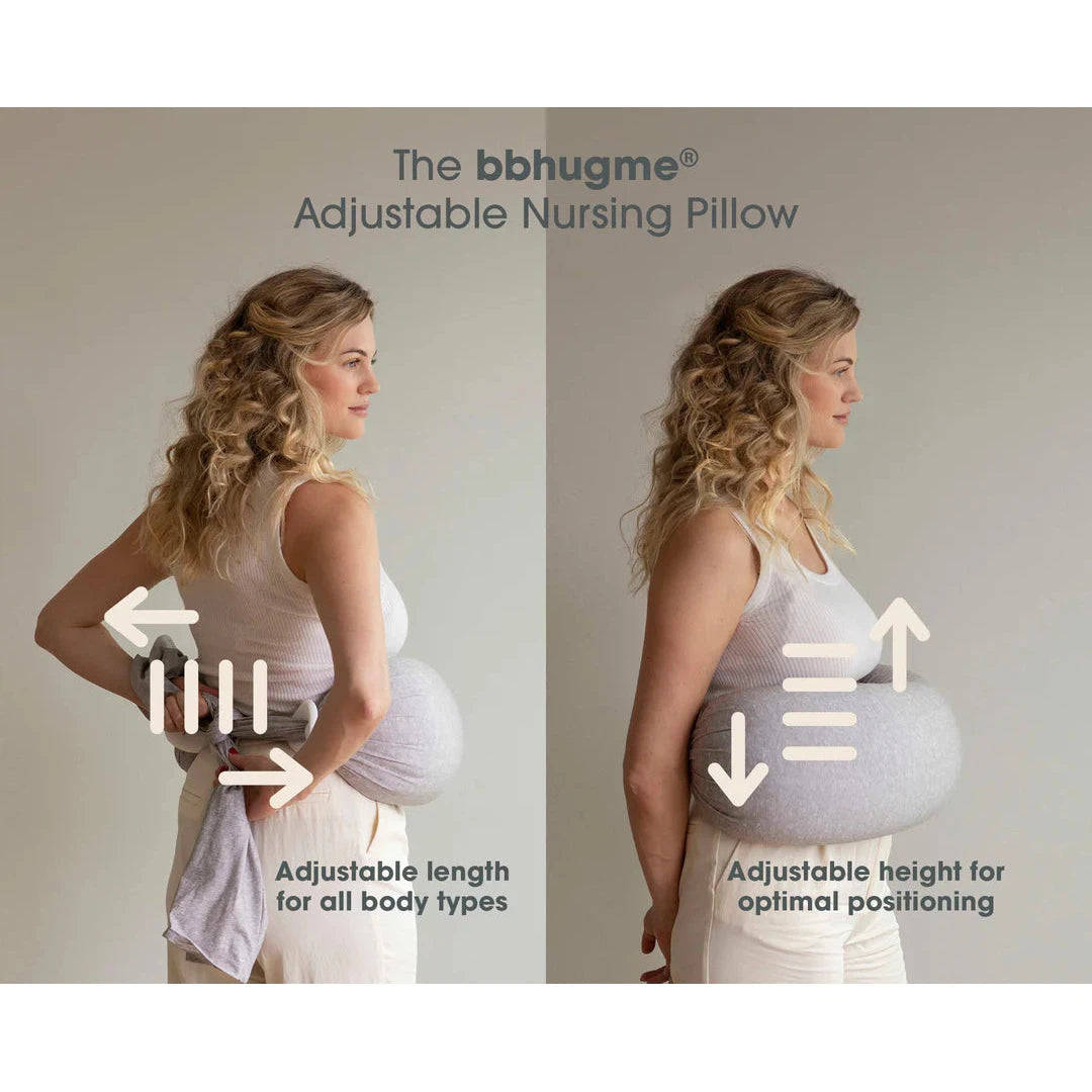 bbhugme® Blue Melange Nursing Pillow - Award-Winning & Ideal for New Moms