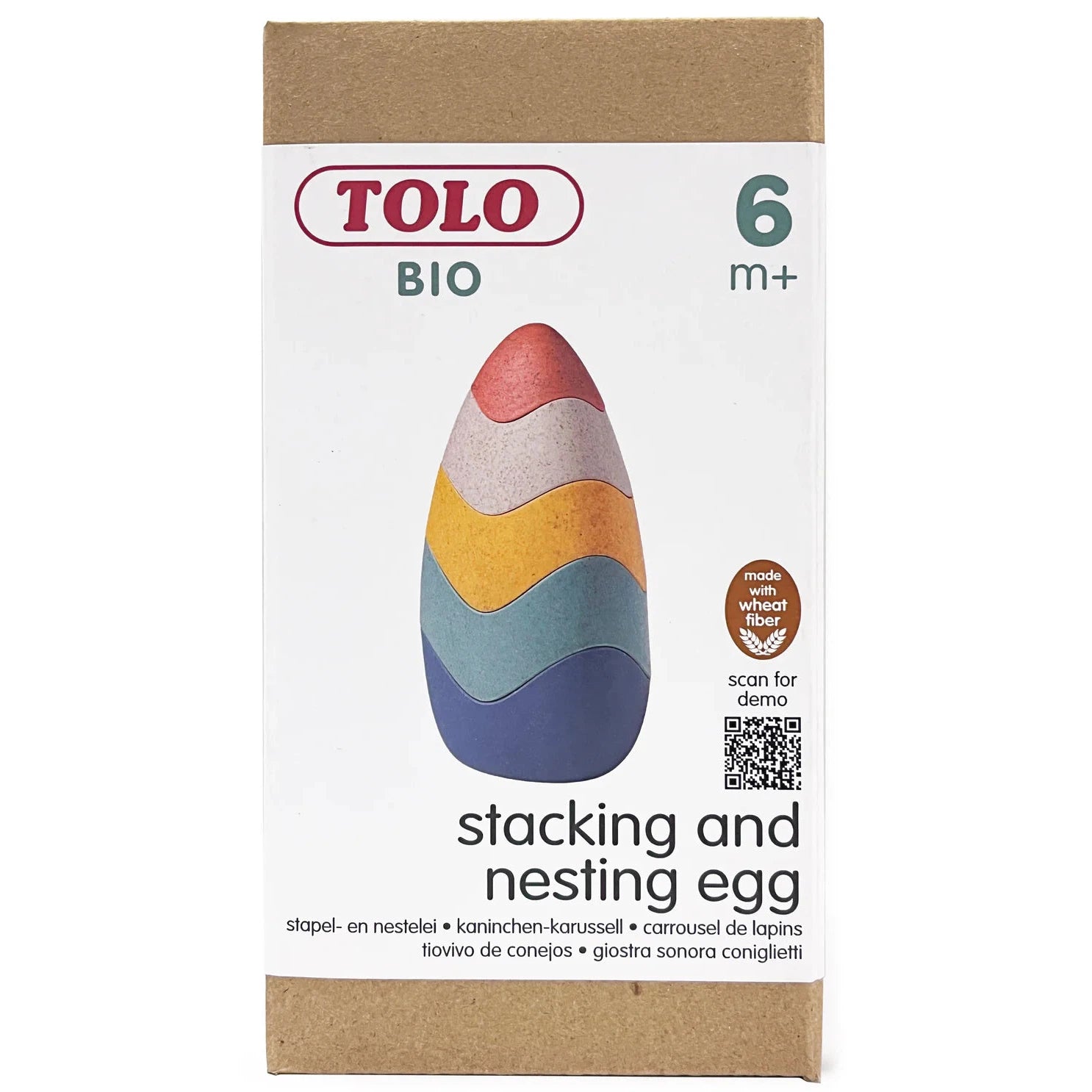 TOLO Multicolor Stacking and Nesting Eggs for 12+ Months Old