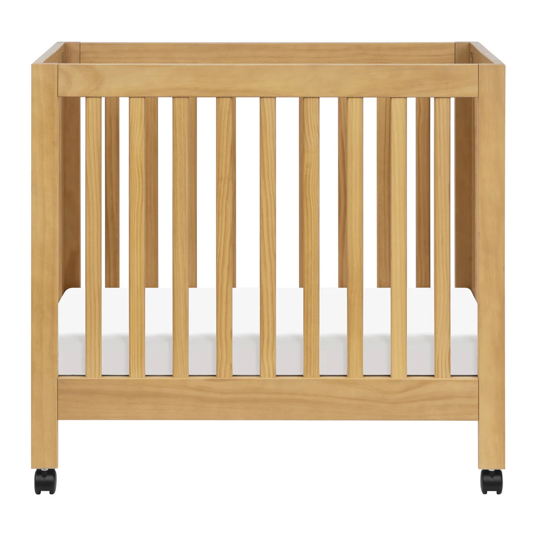 Babyletto Origami Mini Crib - Honey: Ideal for Modern Families