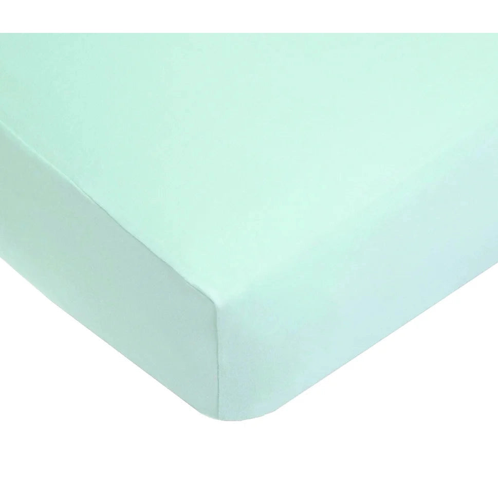 Affordable American Baby Co. 100% Cotton Knitted Jersey Crib Sheet in Fair Aqua