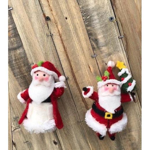 Hot! Assorted Trade Cie Felt Santa Ornaments